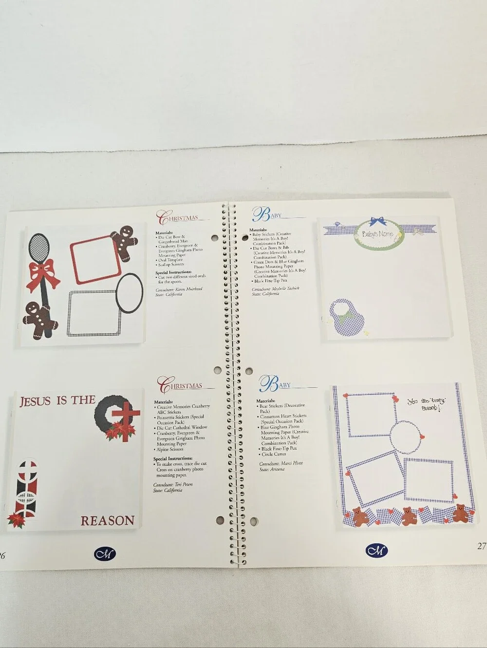 Creative Memories Scrapbook Page Design & Layout Ideas Book Vol IV 1998